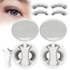 Higu clace Magnetic Eyelashes with Applicator 2 Pairs Magnetic Eyelashes No Glue Needed Reusable Magnet Lashes Natural Look Easy to Wear and Remove(NZH-A+C)