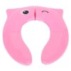 Hilitand Portable Baby Toilet Training Seat Non Slip Folding Potty Pad with Cute Cartoon Design for Toddler Potty Training Supplies (Pink)