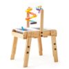HiMummy Kids Wooden Sensory Activity Table with 2 Collapsible Storage Bins, Acrylic Painting Board, Adjustable Height from 18-25”, Grow with Your Beloved.