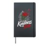 Hippie KINDNESS IS FREE Rose Gardener Funny Roses Hardcover Journal, Black