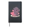 Hippo Kawaii Hippo Zoo Animal Lover Kids Hardcover Journal, Black