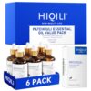 HIQILI Patchouli Essential Oil Set-1 fl oz (6 Pack). Bulk Wholesale for Business, for DIY, Diffusion and Body Care, for Fragrance Blending, Hotel, Spa, Gifts and Household Use