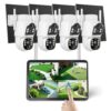 Hiseeu Security Camera, 4MP Solar Security Cameras Wireless Outdoor