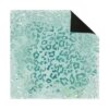 Hiseng Mahjong Mat for Table, Non-Slip Rubber Board Game Cover, Noise Reduction Silent Tabletop Pad for Tile Dominoes Poker, Washable Square Playmat (Leopard Print 4,80x80cm)