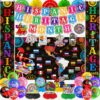 Hispanic Heritage Month Decorations Set, Hispanic Heritage Month Banner Swirls, Spanish Classroom Decor Backdrop Door Banner, Hispanic Heritage Decorations Balloons Paper Fans Poms Centerpieces