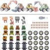 Hitatol Child's Toy 4in1 Take Apart Construction Vehicle Excavator, Roller,Bulldozer,Crusher,Screwdriver for 3+ Years Old Preschool Kids DIY Assembly Construction Truck, HSM2301
