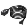 HITRENDS - 10FT Short Extension Cord, 16AWG 10A 125V 3 Outlets Polarized Power Extension Cable with On/Off Switch, Nema 1-15P to Nema 1-15R Short Power Cord for Home, Office, Indoor Electronic Devices
