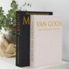 Hiwhy Book Shaped Storage Box Set of 2, Linen Black