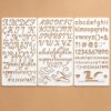 HJACS 3 European Script English Letters, Numbers, and Symbols Painting Stencils