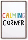 HJPNHFHNT Calming Corner Calm Zone Vintage Tin Sign Metal Plaque For Classroom Man Cave Indoor Outdoor Wall Decor Calm Down Space 8 X 12 in