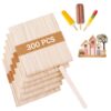 HNGWLYN 300 Pcs Popsicle Wooden Sticks, 4.39″ Length
