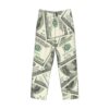 Hoalipnr Dollar Bill Money Pattern Pajama Pants Lightweight Sleep & Lounge Pj Bottoms With Pockets And Button Fly For Men Women X-Large