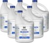 HOANK (6 Gallons) Ultra Germicidal Liquid Bleach - For Laundry, Disinfecting, Sanitizing, Deodorizing, Mold & Mildew Stain Remover - 1 Gallon Jugs