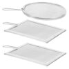 Hoement 3pcs Pottery Clay Sculpting Tools Set Stainless Steel Glaze Sifter and Mud Filter for Clay Sculpting Projects with Sturdy Material and Efficiency Boost