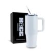 Hogg 30oz Big Swig - White, 30 oz Sublimation Tumblers Bulk, Sublimation Tumblers with Handle, Blank Cups for DIY and Crafting, Bulk Cups with Lids and Straws, Versatile Spillproof Lid