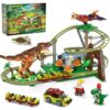 HOGOKIDS Dinosaur Roller Coaster Building Set for Adults Boys Girls 8+