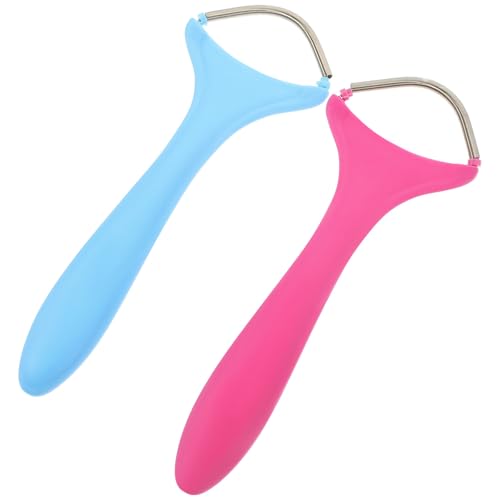 Hohopeti 2pcs Women Facial Hair Removal Spring Epilator for Face and Neck with Stainless Steel and Ergonomic Design to Reduce Skin Irritation, Portable Threading Hair Remover Device