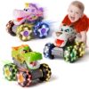 HOLA 3 Pcs Light Up Monster Truck Toys for 1 Year Old Boy Girl Baby Toys