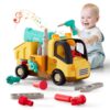 HOLA Toys for 2 Year Old Boys, Tool Truck Toy with 20+ PCS Tool Set and Electric Drill, Construction Pretend Play Toy for Toddlers 18 Months-5 Years, STEM Learning Toy, 2 Year Old Birthday Gifts