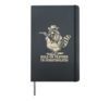 Hold On Partner I'm Overstimulated Cowboy Racoon Hardcover Journal, Black