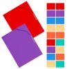 Holibanna 24pcs Plastic File Folders for Documents Organizer with L-Shaped Construction and Waterproof Material, Multicolored A4 Size Office Folders for Efficient Office Storage and Filing