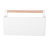 Holibanna Portable Makeup Brush Organizer Caddy with Handle, 8-slots Adjustable Dividers, Pp and Wood Material, for Office Desk Organization and Craft Supplies Storage