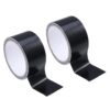 HOLIDYOYO 2 Pcs Waterproof Self-Adhesive Carpet Seaming Tape Black, Single Sided Pe and Fiber Cloth Tape for Industrial Repair and Package Sealing, Weatherproof 4.8cm X 9m