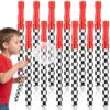 Hollowfly 12 Pcs 14.5 Inch Race Car Bubble Wands for Kids Checkered Large Bubble Wands Race Car Theme Party Favors for Summer Pool Party Outdoor Activity Birthday Supplies
