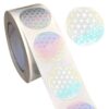 Holographic Flower of Life Stickers Roll 5-Pack Sealing Labels for Packaging DIY Crafts
