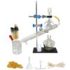 Home Distiller Distilling to Making Your Own Essential Oil, Alcohol Distiller Chemistry Lab Glassware Kit,Glass Distilling,Distillation Apparatus 10pcs Set, 100 ML