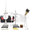 Home Distiller Distilling to Making Your Own Essential Oil, Moonshine, Alcohol Distiller Chemistry Lab Glassware Kit,Glass Distilling,Distillation Apparatus 22pcs Kit, 500 ML