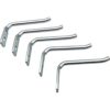 HOME IT® Work Straight Hooks for Tool Board – Steel Tool Pegboard Hooks 3x5 cm – Heavy-Duty Wall Hooks for Garage & Workshop – Includes Screws – 5-Pack