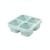 Home Organizers 4-Compartment Snack Box with Lid, Divided Dry Food Storage Bin for Pantry & Counter, PP Plastic Container (1 Pack)