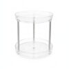 Home Organizers, Clear PET Rotating Storage Rack for Kitchen Countertop & Vanity Essentials