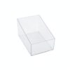 Home Organizers Clear Slanted Bin, Stackable PP Plastic Container for Fridge and Pantry Storage (1 Piece)