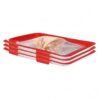 Home Organizers Stackable Food Storage Tray, PP Plastic Bin for Fridge and Freezer, 9.8 x 7.1 Inch (1 PC)