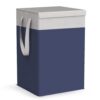 Homespire Laundry Bags For Clothes | 75-Ltr | Foldable Dirty Cloth Box with Handle | Washing Clothes Hamper | Toys, Dress Storage Bin | Blue