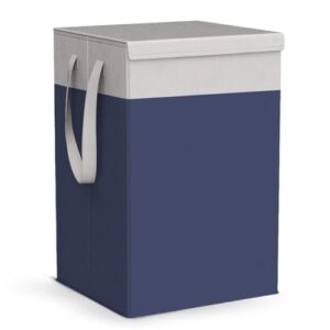 Homespire Laundry Bags For Clothes | 75-Ltr | Foldable Dirty Cloth Box with Handle | Washing Clothes Hamper | Toys, Dress Storage Bin | Blue