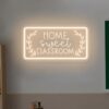 Home Sweet Classroom Neon Sign Custom LED Light Up Wall Decor 15.75x7.9in