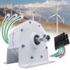 Home Use Wind Turbine Generator Kit 10000W Horizontal with Blades & Controller, Gearless Permanent Magnet Low Speed 24V Alternator for Wind & Water Turbines