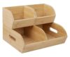 Homeware Express Potato and Onion Storage Bin for Pantry and Kitchen Counter - Ventilated Stackable Bamboo Organizer Baskets with Handles