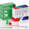 HomFilix White Board Markers Dry Erase 36 Pack Bulk, 2 mm Fine Bullet Tip, Low-Odor Plant-Based Ink, 4 Colors for Classroom, Office & Home Use | Premium Dry Erase Marker Set