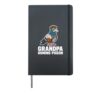 Homing Pigeon Grandpa Vintage Retro Racing Loft Badge Hardcover Journal, Black