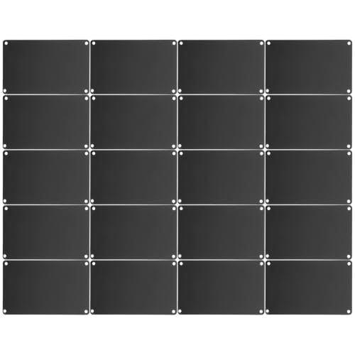 Homoyoyo 20pcs Black Aluminum Blank Name Plate Rectangle with Rounded Corners, 3.54x1.97 Inch Engraved Plaque for Control Cabinets and Painting Supplies, Sturdy Metal Sign with Versatile