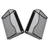 Homoyoyo 2pcs Black Iron Wall Pocket File Holder, Space-saving Hanging Document Organizer with Mounting Hardware, Efficiently Organizing Mails, Brochures, and Files for Office or School Use