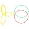 Homoyoyo 3pcs Plastic Math Set Flexible Circles for Kindergarten Learning Activities, Educational Math Teaching Aids Geometry Tool for Students and Random Color