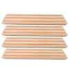 Homoyoyo 4pcs Wooden Domino Holder Rack Set with Natural Grain Finish, Lightweight and Portable Board Game Pieces Organizer for Outdoor Gatherings and Game Parties