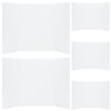 Homoyoyo 5pcs White Corrugated Trifold Display Board with Smooth Bright Surface, Lightweight Foldable Construction for Business Exhibitions and Presentations