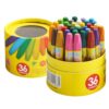 Homoyoyo Creative Mixed Oil and Wax Crayon Pen Set Cartoon Crayons, Portable Oil Painting Hexagonal Developing Colouring Skills and School Parties