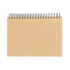 Homoyoyo Spiral Sketch Book with Thick Paper and Blank Pages, Khaki Cover Drawing Pad for Creative Writing and Drawing, Sturdy Paper Sketchbook for Students and Artists